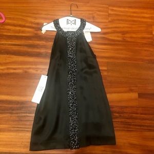 BCBG MaxAzria Woven Silk Cocktail Dress